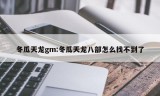 冬瓜天龙gm:冬瓜天龙八部怎么找不到了